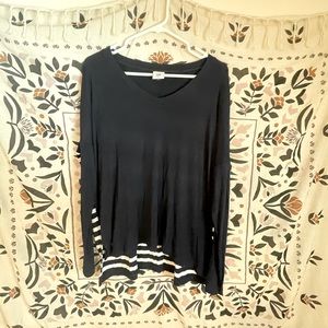 CABI Navy Striped Lighthouse Blouse STYLE: 5742 SIZE: medium